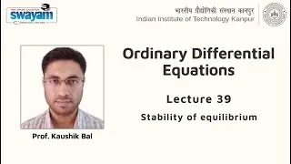 Lecture 39 : Stability of equilibrium
