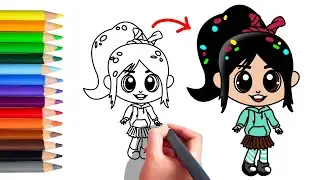 how to draw vanellope von schweetz ?