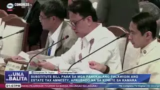 #AlaUNAsaBalita | Substitute Bill para sa mga panukalang palawigin ng Estate Tax Amnesty