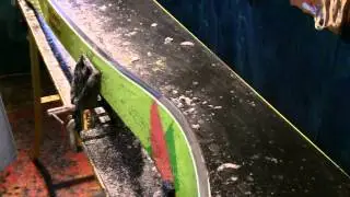 Sandwich Alpine Ski Sidewall Shaping and Preparation