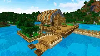 СТАРТОВЫЙ ДОМ НА ВОДЕ В МАЙНКРАФТ КАК ПОСТРОИТЬ (Starter water house minecraft)
