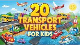 20 Transport Vehicles for Kids | Learn Vehicle Names and Uses | #vehicles #fun #education #learning
