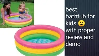 Intex Portable inflatable 3 ft Multicolor ring bath tub Child tub  Multicolor