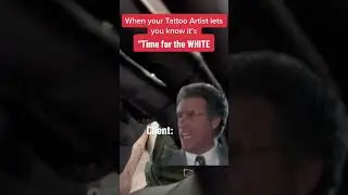 &ldquo;White Highlights&rdquo; during a Tattoo! #shorts #tattoo #funny #funnyvideo #tattoovideo #viral