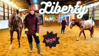 HOW I DID LIBERTY WITH MY PONY FOR THE FIRST TIME!!!!!|Training Session