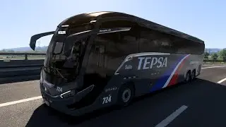 Euro Truck Simulator 2 / Mod Bus 1.50 / Marcopolo G8 / Tepsa