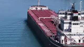JOSEPH L BLOCK SAILING IN THE AMHERSTBURG CHANNEL PASSING BOBLO ISLAND SEPTEMBER 2025