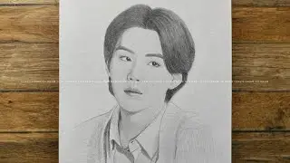 How to draw Suga easy tutorial for beginners || pencil sketch step by step || រៀនគូរ