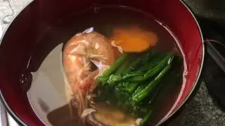 Ozoni, a Japanese soup that is eaten to celebrate New Year's Day