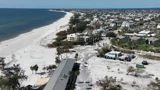 Florida Hurricane  Milton aftermath Anna maria island homes beachfront