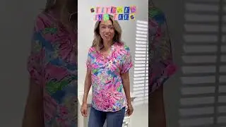 🌼 Floral Flair! The Notched Neck Top That Blooms with Style!
