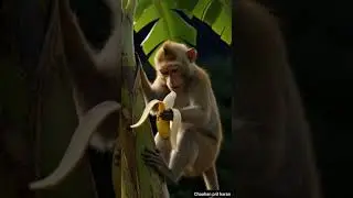 Farmer Drop Banana Angry Man But    Eat Monkey Destroy Tree Baby Monkey 🍌🌴 @Ai Video