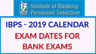 ibps exam calendar 2019