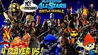 Playstation Allstars Battle Royale! 4 Player Vs. Mode! - YoVideogames