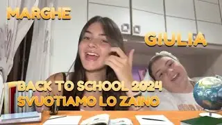 Svuotiamo lo zaino per il primo giorno di scuola ! Primo video Back To School 2024 by Marghe Giulia