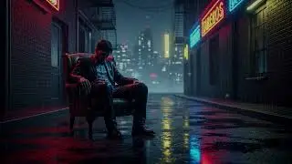 Midnight Shadows Crawl Slow Through My Dark Blues Soul Under Fading City Lights