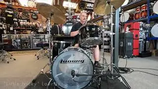 Ludwig Vistalite 3pc Drum Kit in Black Sparkle/Smoke