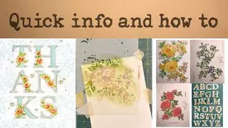 #113 Quick Info and How To! Flower Stamp & Stencil + Alphabet Stamp, Stencil & Die Set. Unbranded.