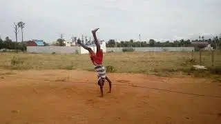 Front flip on hard ground