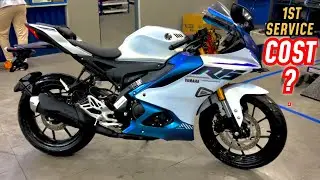 R15 MATTE PEARL WHITE First Service Cost Full Details￼ Video || R15 V4 First Service Price Vlog #r15