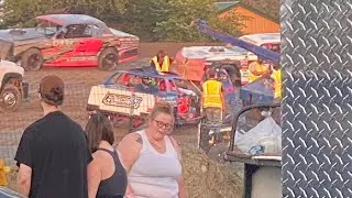 Derek Wettstein #21w feature race big wreck (viking speedway)