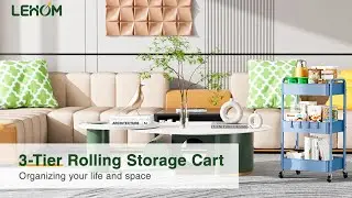 LEHOM 3 Tier Rolling Storage Cart