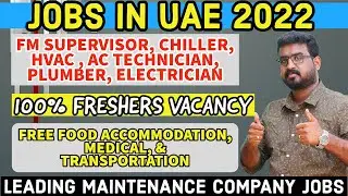Urgent Recruitment @ UAE For Leading Maintenance company Latest gulf jobs Dubai Jobs 2022 #Dubaijobs