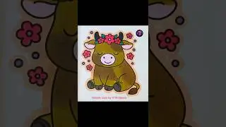🐄 Gentle Kawaii Cow Coloring Page