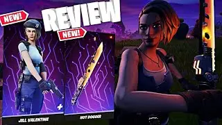 *NEW* JILL VALENTINE SKIN + HOT DOGGER PICKAXE GAMEPLAY & REVIEW IN FORTNITE!