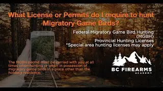 Migratory Bird Hunting Guide BC Canada