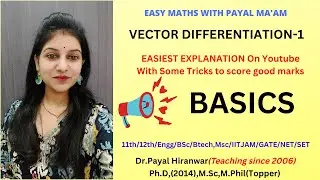 Vector Differentiation I Basics I Part-1I RTMNU B.Sc Maths SEM-2 Paper-2 i Engineering Maths