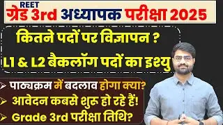 REET MAINS vacancy | Advertisement for how many posts, backlog posts issue, change in syllabus, G...