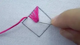 All Over Square Shape Hand Embroidery Design For Dresses