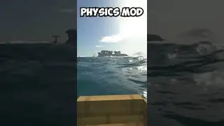 I Added REALISTIC WAVES to Minecraft 🌊😱 (Physics Mod) #minecraft #minecraftphysics #minecraftshorts
