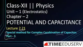 Electrostatic potential and capacitance | Lec. 2.21 | methods to solve complex capacitor network - 3