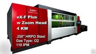 Mitsubishi Fiber Laser eX 4kw 250 HRPO Steel O2