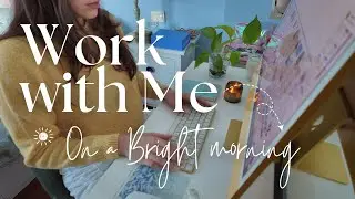 1-HOUR WORK WITH ME | Bright Morning at Home | Calm Piano | Pomodoro 25/5