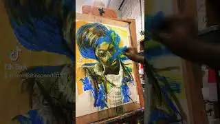 Portrait of the model in my Firehouse Art Studio  #artdelasoul # Philadelphia  #Firehouse studio