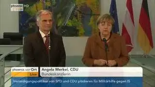 Fl&uuml;chtlingspolitik: Angela Merkel mit Werner Faymann am 19.11.2015