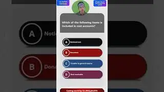 Mastering  - Cost Accounting System -  MCQ  of CA INTER || MCQ- 8 || Key to CA INTER Success