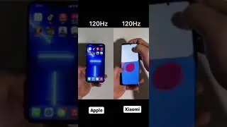 Screen Refresh Rate Test. iPhone Vs Xiaomi, #short #youtubeshort #youtube