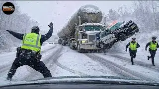 Icy Road Madness Caught on Camera &ndash; 16 Minutes of Black Ice Winter Driving