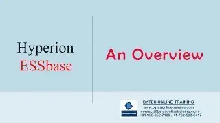 Introduction to Hyperion ESSbase | Demo of ESSbase | Bytes Online Training