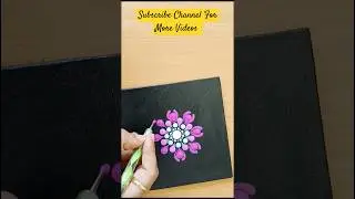Dot Art Mandala On Canvas👆Don't Forget To Watch Full Video#rangasobati #dotart #dotmandalapainting