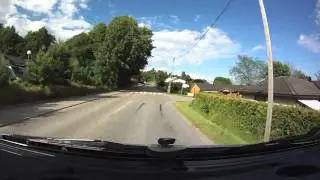 Veien til Sjøhaug naturistsenter på Jeløya