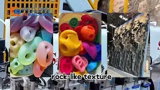 Polyurethane PU rock climbing handholds with multiple grips in various colors with a pouring machine