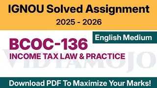IGNOU BCOC 136 Solved Assignment 2025-26 English Medium PDF Download