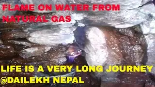 dailekh flame from natural gas, flame over water must watch video