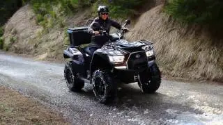 Wife in 4x4 mode with ATV Kymco MXU 700
