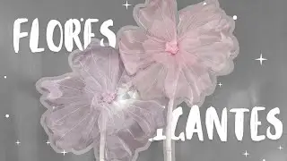 HAZ ESTAS FLORES GIGANTES DE ORGANZA ♡| Erandy Demir